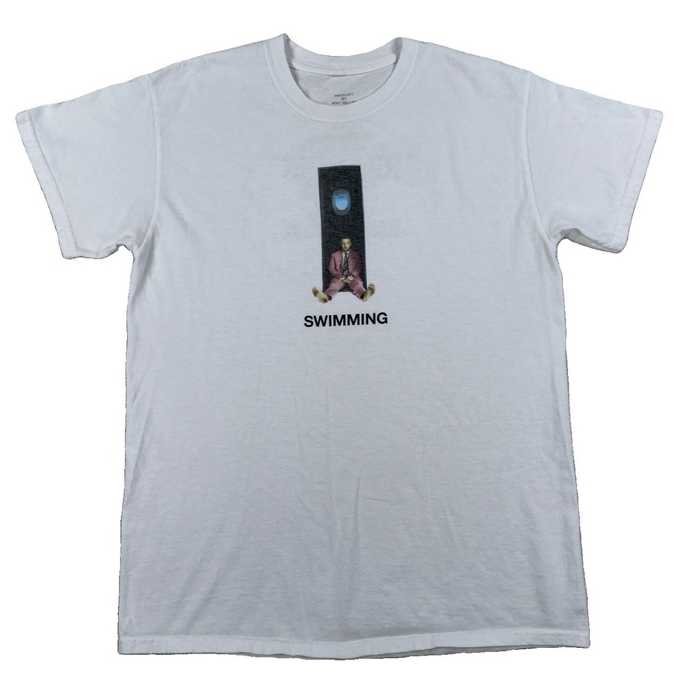 Mac MIller Swimming Promo T-shirt Adult Medium White 2018